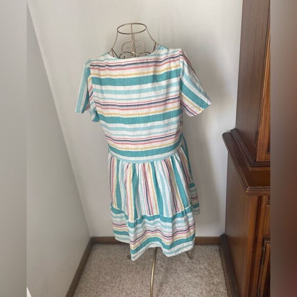 Altar’d State short sleeve stripe 100% cotton dress size M - Picture 6 of 6